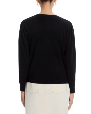 Flower Embroidered Crewneck Cardigan