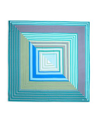 Stripe Vortex Square Silk Scarf