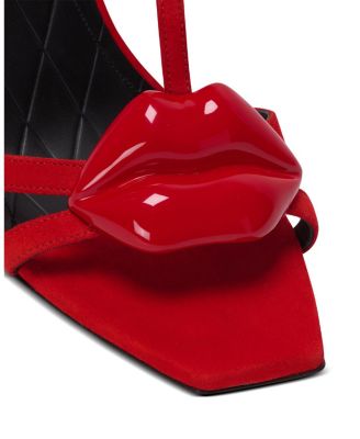 Women's Suede Lips Sandals