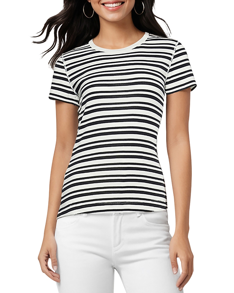 Three Dots Cotton Short Sleeve Crewneck Tee In Black Beauty