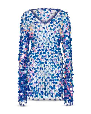 Embellished Crochet Dress Swim Cover-Up