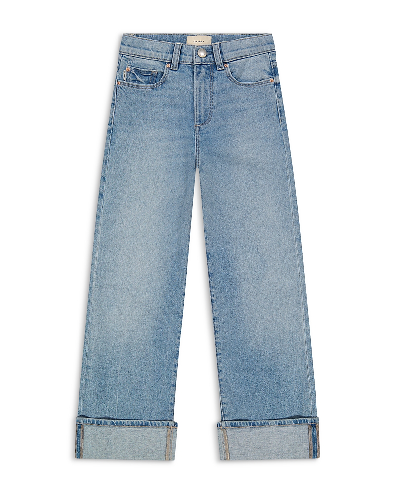 Dl1961 Girl's Lily Wide Leg Jeans In Ridge Cuffed