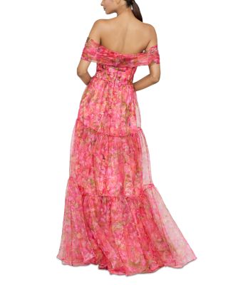 Tia Off Shoulder Organza Gown