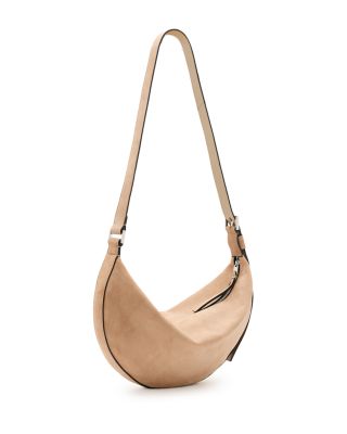 Halfmoon Suede Shoulder Bag