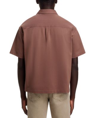 Light Pique Short Sleeve Button Front Shirt