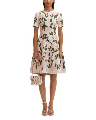 Oscar de la Renta - Rose Jacquard Dress
