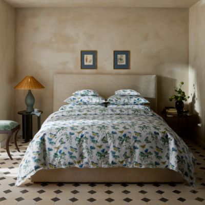 Baudin Butterfly Percale Fitted Sheet, Queen