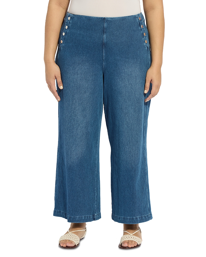 Lyssé Plus Mallory Sailor High Waisted Jeans In Mid Wash In Mid Wash