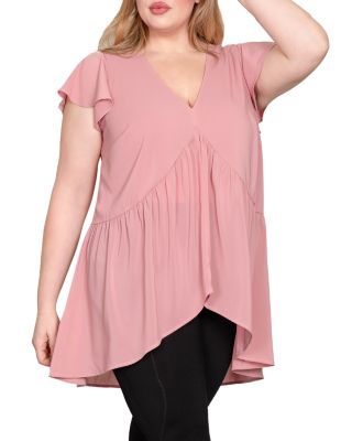 V Neck High Low Tunic