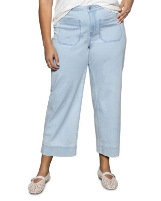 Sanctuary Plus The Marine Cropped Wide Leg Jeans in Ultra