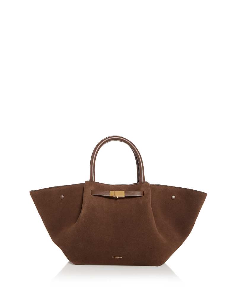 Demellier London Midi New York Leather Tote In Moka