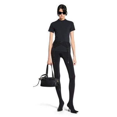 BALENCIAGA ♪ Carrie ミディアム ボウリングバッグ 8264252ABN Women's Carrie Bowling Bag Medium in Black | Balenciaga US