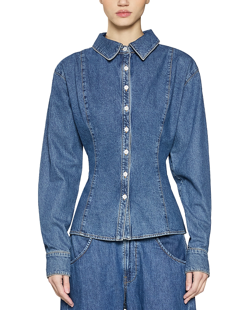 Shop Eb Denim Rose Tapered Waist Shirt In Rochelle