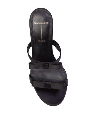 Women's Chic Satin High Heel Bow Sandals