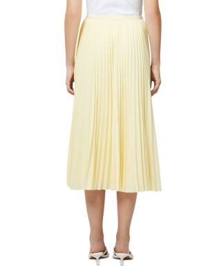 Sunburst Pleated Crepe Skirt