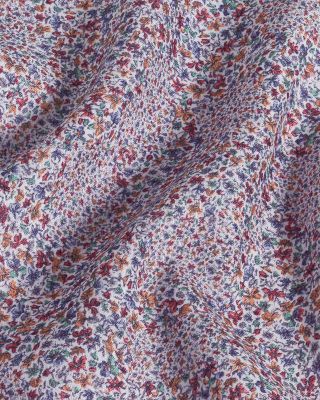 Regular Fit Micro Floral Print Linen Sport Shirt