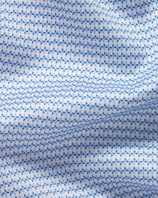 Slim Fit Twill Micro Geometric Print Dress Shirt