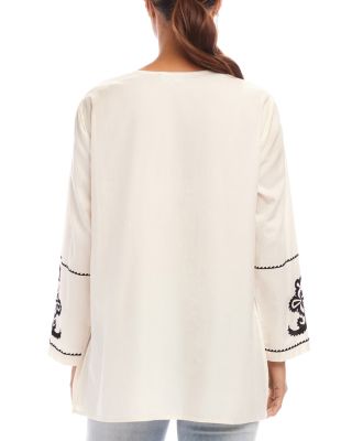 Three Quarter Sleeve Embroidered Tunic