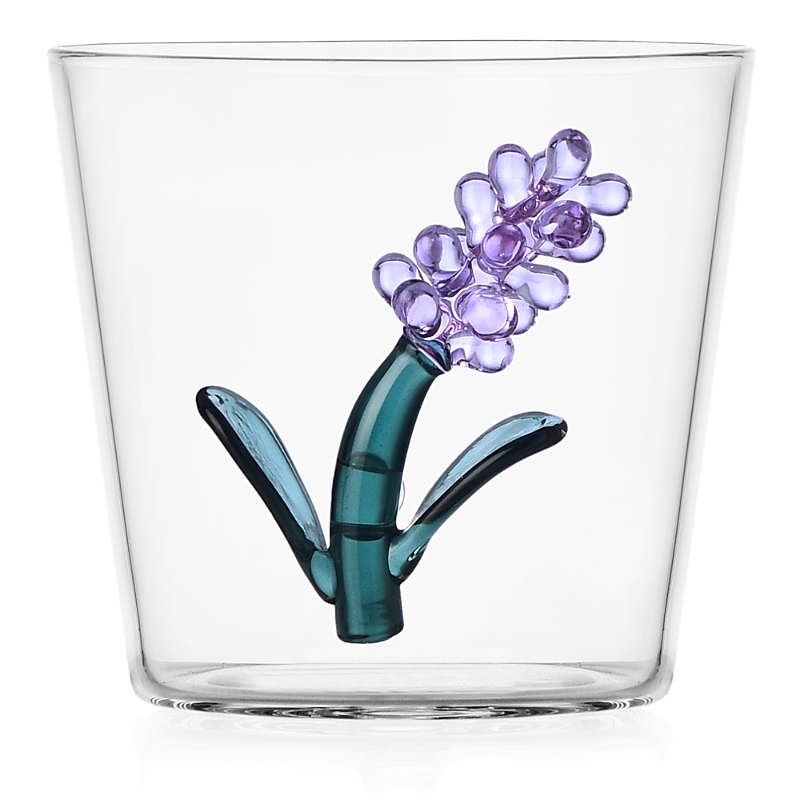 Ichendorf Botanica Lavander Glass Tumbler 8cm In Lavender