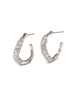 Alexis Bittar Solanelas Crystal Twist Mini Hoop Earrings