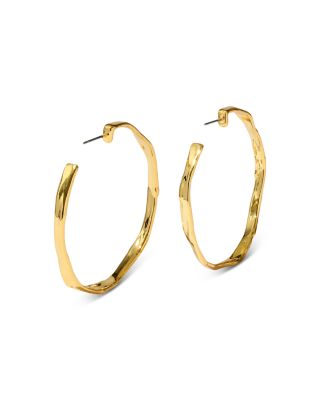 Brut Skinny Hoop Earrings in 14K Gold Plated