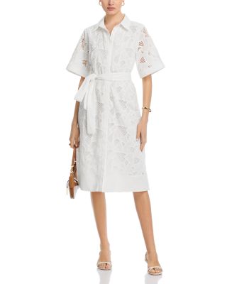 Short Sleeve Eyelet Dress