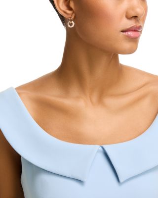 Diamond Pave Door Knocker Earrings in 14K Yellow Gold, 0.75 tcw