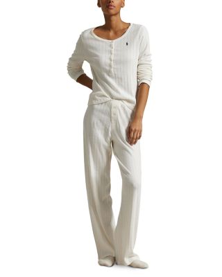 Polo Ralph Lauren Henley Wide Leg Pajama Set | Bloomingdale's