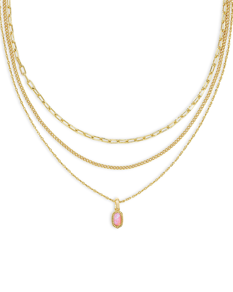 Kendra Scott Mini Elisa Triple Strand Necklace, 16 In Gold