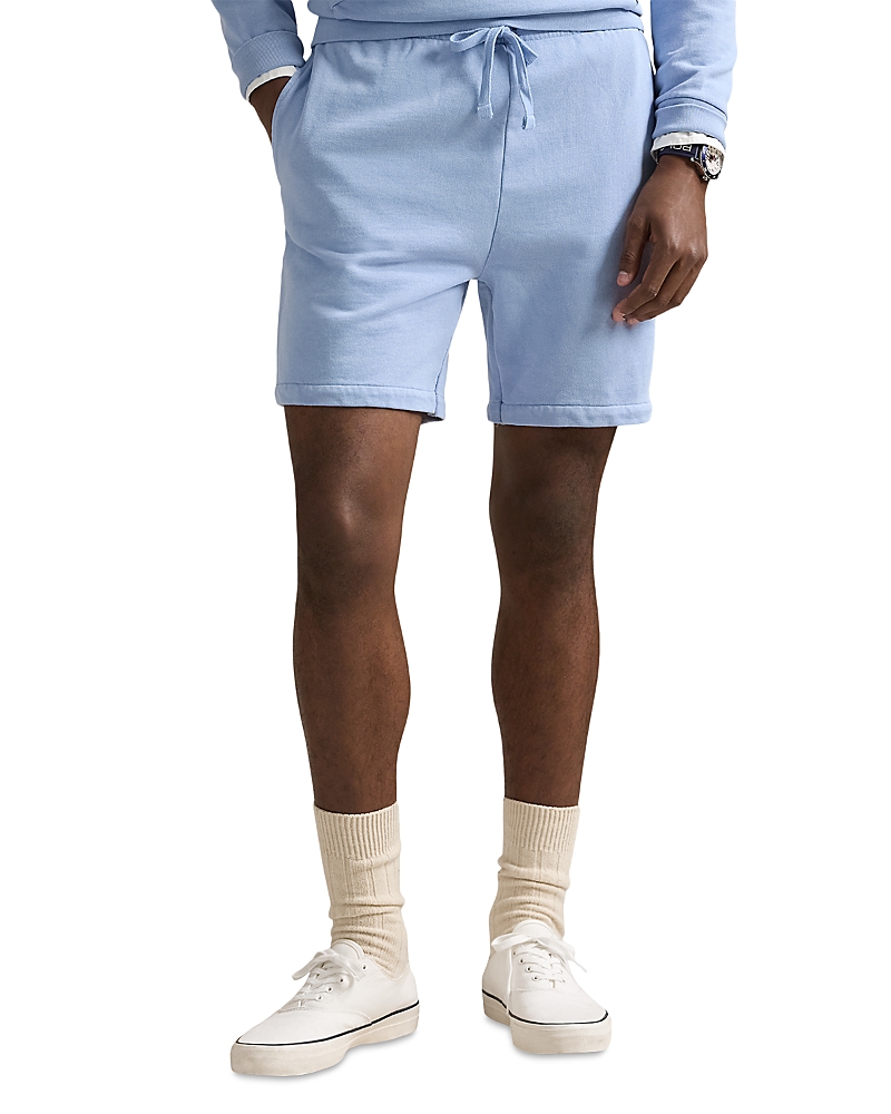 Polo Ralph Lauren 6.5 Inch Loopback Fleece Shorts In Chambray Blue