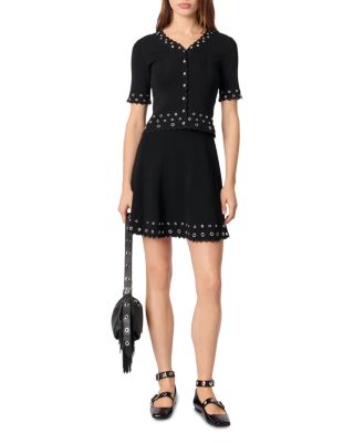 Crop Eyelet Cardigan 