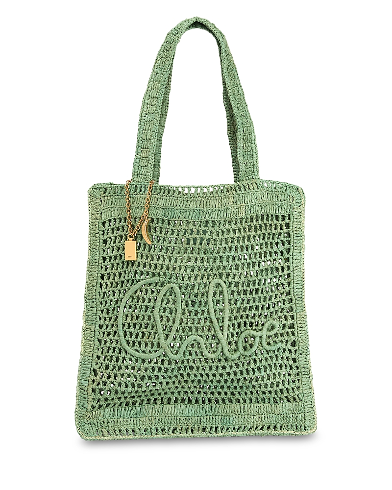 Chloe Summer Banana Raffia Tote · OS