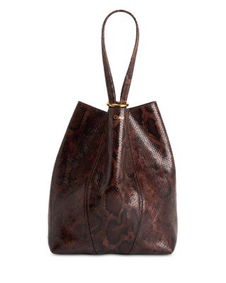 Medium Spin Tote in Croc-Embossed