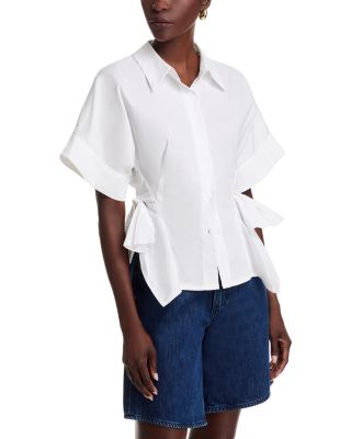 Gracia - Bow Detail Short Sleeve Shirt