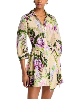 Cara Cara - Raya Floral Print Linen Mini Dress