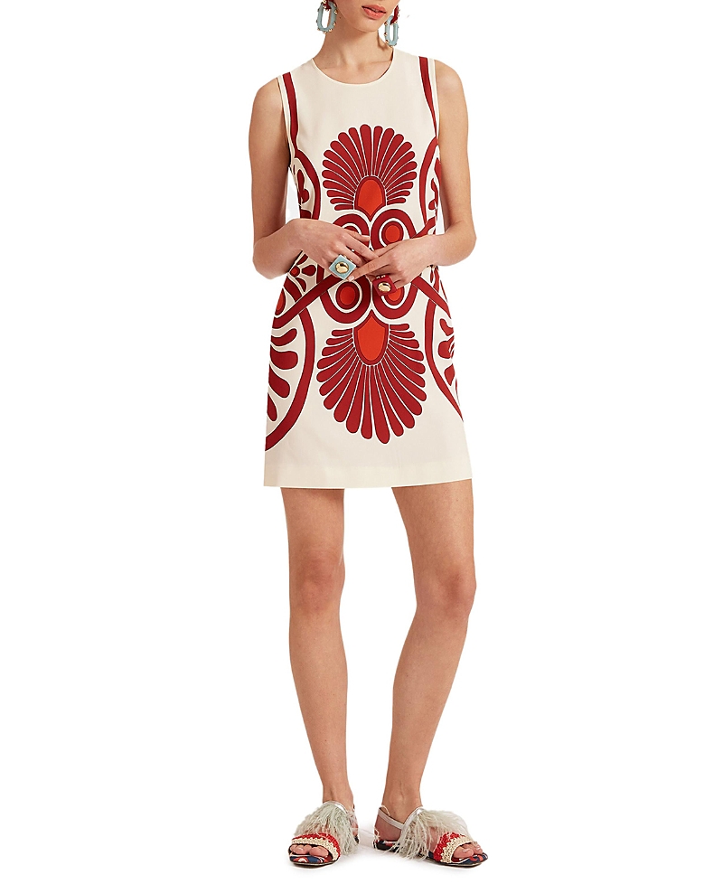 La Doublej Stretch Tunic In Medallion Placee Cream