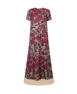 Swing Dress with Feathers