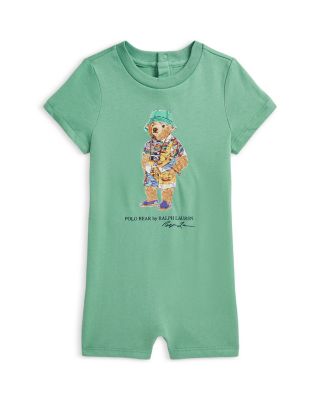 Ralph Lauren - Boys' Polo Bear Cotton Jersey Shortall - Baby