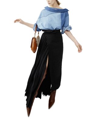 Pleated Maxi Skirt