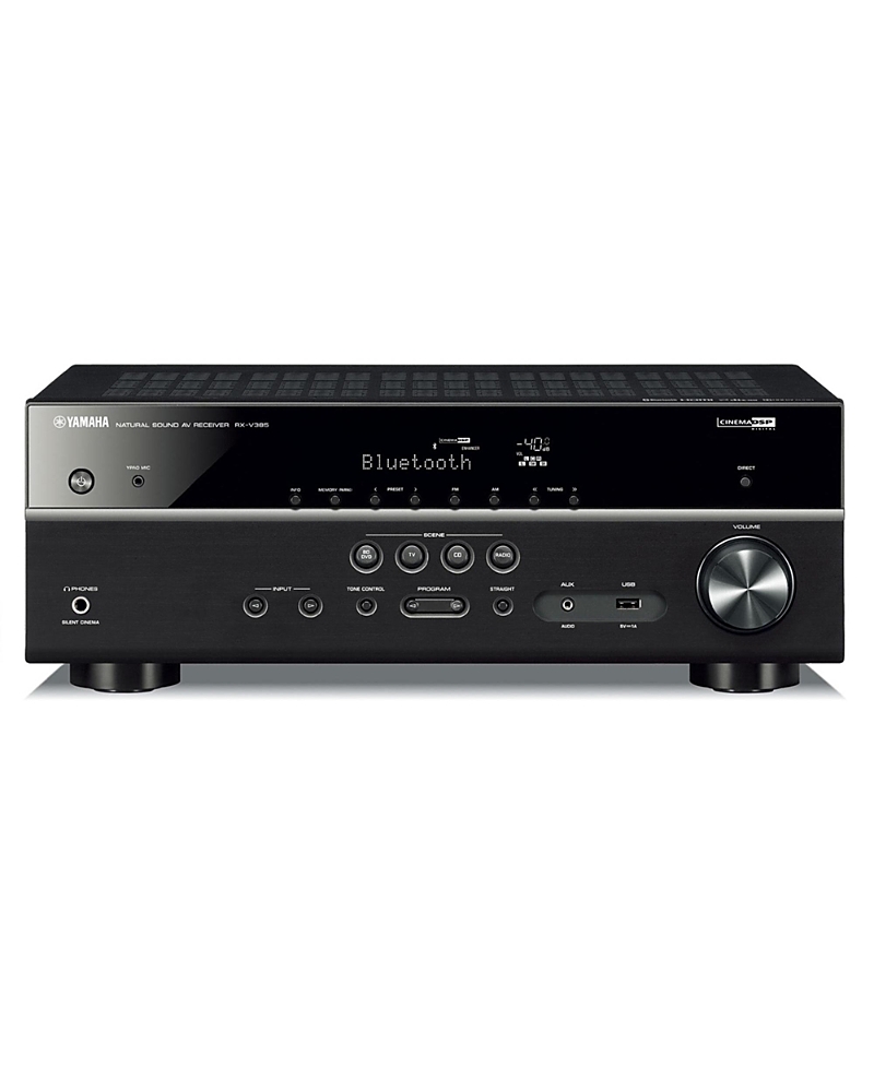 Yamaha Rx-v385bl 5.1 Channel Av Receiver With Ypao Automatic Room Calibration In Black