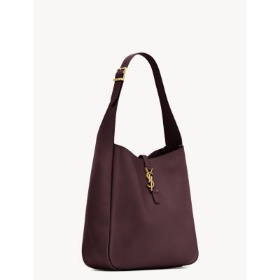 Le 5 &Agrave; 7 Supple Large Shoulder Hobo Bag in Smooth Leather