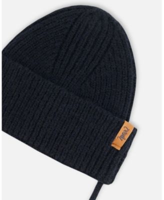 Unisex Mid-Season Knit Hat with Strings - Baby