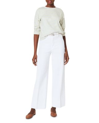 Stretch Twill Crop Wide Leg Pants 