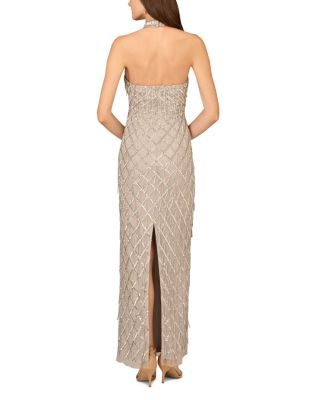 Beaded Halter Gown