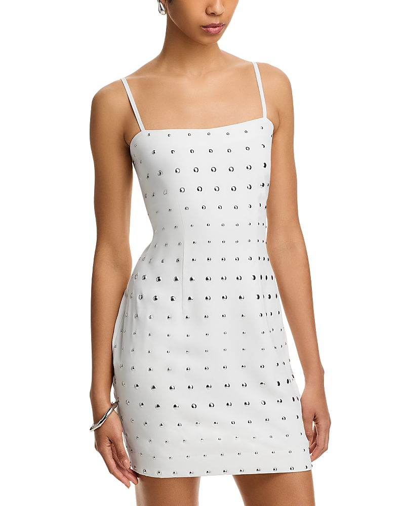 AQUA STUDDED MINI DRESS - EXCLUSIVE