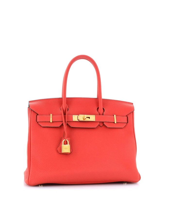 Birkin 30 Handbag Red Togo with Gold Hardware