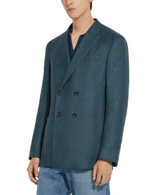 ZEGNA - Double Breasted Peak Lapel Jacket