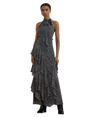 Ralph Lauren Paisley Belted Georgette Tiered Gown | Bloomingdale's Women
