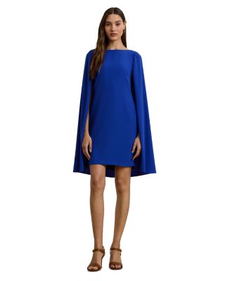 Cape Georgette Cocktail Dress