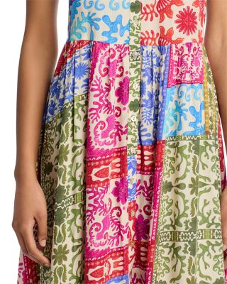 Wilcox Mixed Print Midi Dress -Exclusive